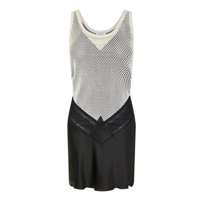 Front - Off White Womens/Ladies Scoop Neck Slip Dress