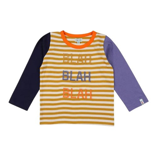 Front - Lilly & Sid Childrens/Kids Slogan Stripes Top