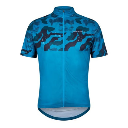 Front - Endura Mens Abstract Camo Cycling Jersey
