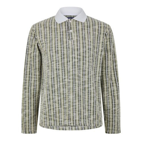 Front - Jack And Jones Mens Striped Regular Winter Polo Shirt