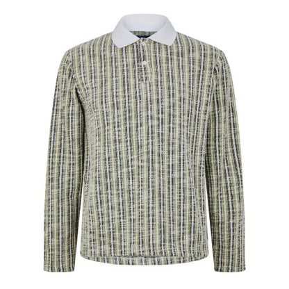 Front - Jack And Jones Mens Striped Regular Winter Polo Shirt