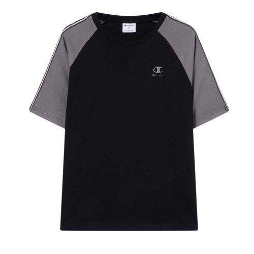 Front - Champion Mens Tape Logo Raglan T-Shirt