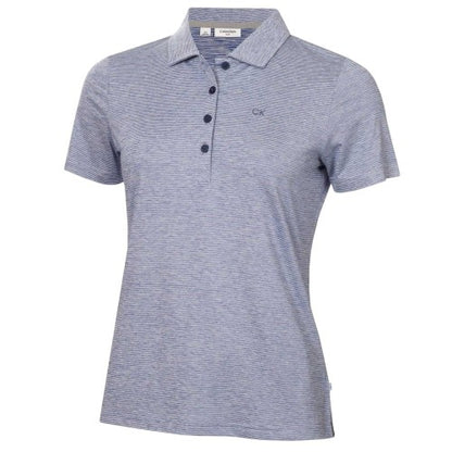 Front - Calvin Klein Womens/Ladies Pinstripe Performance Polo Shirt