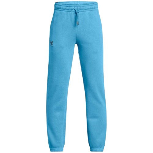 Front - Under Armour Girls Icon Fleece Logo Running Shorts