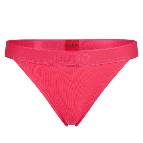 Front - Hugo Womens/Ladies Brazilian Ribbed High Waist Briefs