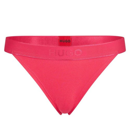 Front - Hugo Womens/Ladies Brazilian Ribbed High Waist Briefs
