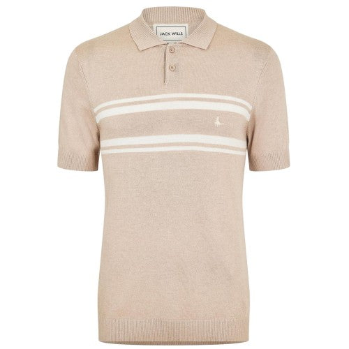 Front - Jack Wills Mens Ribbed Polo Shirt