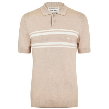 Front - Jack Wills Mens Ribbed Polo Shirt