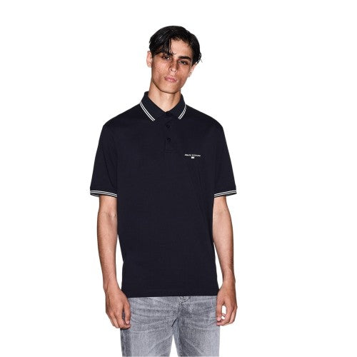 Front - Armani Exchange Mens Embroidered Collared Polo Shirt