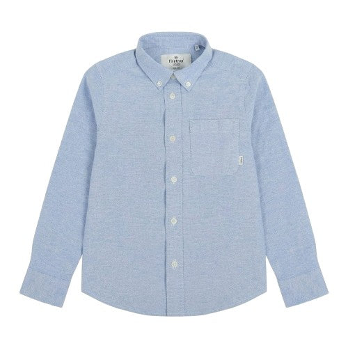 Front - Firetrap Boys Oxford Pocket Long-Sleeved Shirt