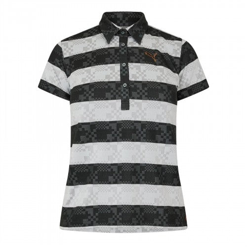 Front - Puma Womens/Ladies Bordered Stripes Polo Shirt