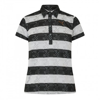 Front - Puma Womens/Ladies Bordered Stripes Polo Shirt
