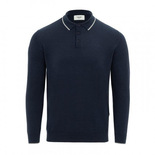 Front - Firetrap Mens Long-Sleeved Polo Shirt