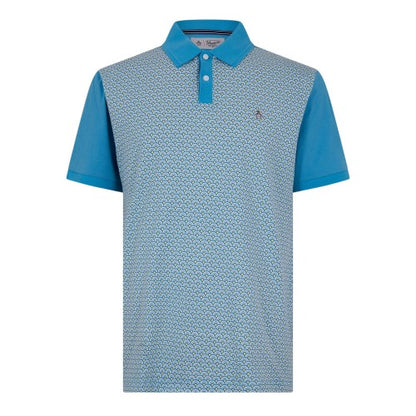 Front - Original Penguin Mens Geometric Regular Short-Sleeved Polo Shirt
