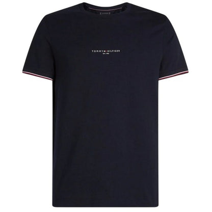Front - Tommy Hilfiger Mens Logo Tipped Slim T-Shirt