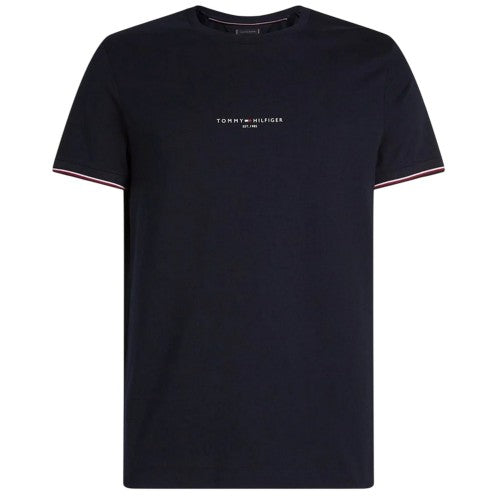 Front - Tommy Hilfiger Mens Logo Tipped Slim T-Shirt