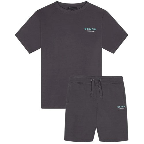 Front - Bench Mens Malemtee Back Print T-Shirt & Shorts Set