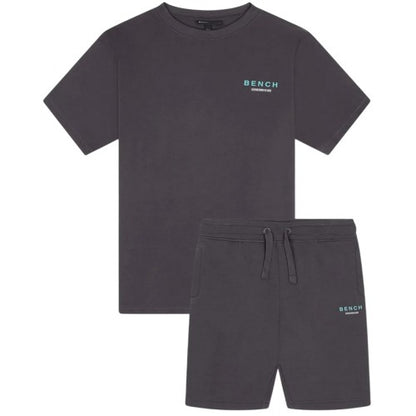 Front - Bench Mens Malemtee Back Print T-Shirt & Shorts Set
