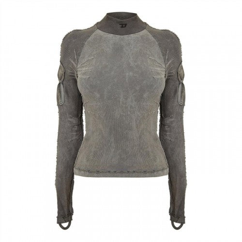 Front - Diesel Unisex Adult Distressed Raglan T-Shirt