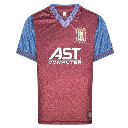 Front - Aston Villa FC Mens Retro Short-Sleeved Football Jersey