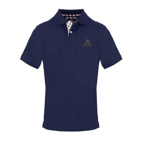 Front - Aquascutum Mens Triangle Logo Polo Shirt