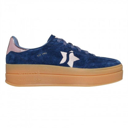 Front - Skechers Womens/Ladies Suede Platform Trainers