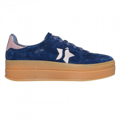 Front - Skechers Womens/Ladies Suede Platform Trainers