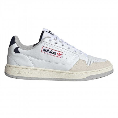 Front - Adidas Unisex Adult NY Leather Low Cut Flat Trainers
