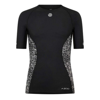 Front - Skins Mens A200 Contrast Detail Short-Sleeved Base Layer Top