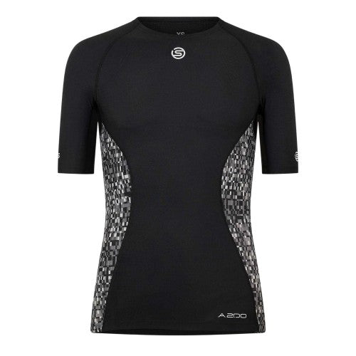 Front - Skins Mens A200 Contrast Detail Short-Sleeved Base Layer Top