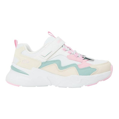 Front - Skechers Girls Colour Block Mesh Trainers