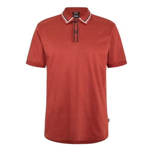 Front - Boss Mens Contrast Detail Short-Sleeved Polo Shirt