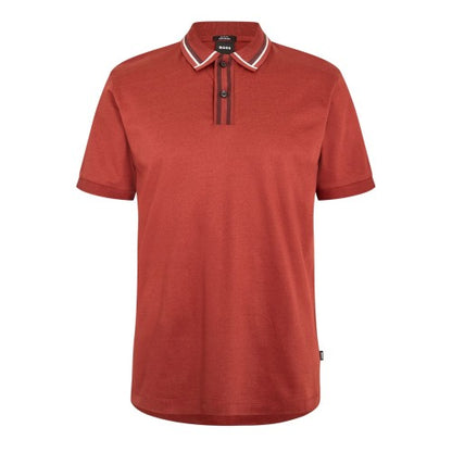 Front - Boss Mens Contrast Detail Short-Sleeved Polo Shirt