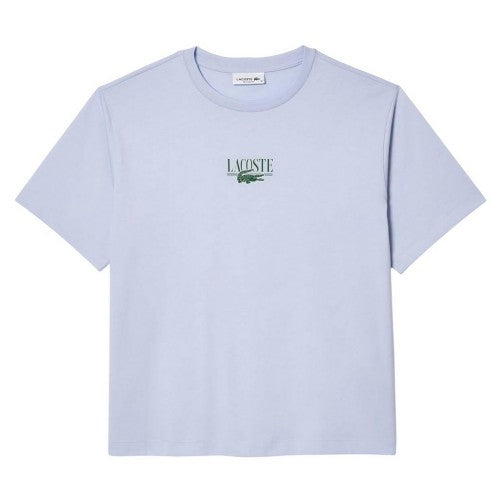 Front - Lacoste Womens/Ladies Printed Cotton Relaxed Fit T-Shirt