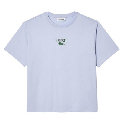 Front - Lacoste Womens/Ladies Printed Cotton Relaxed Fit T-Shirt