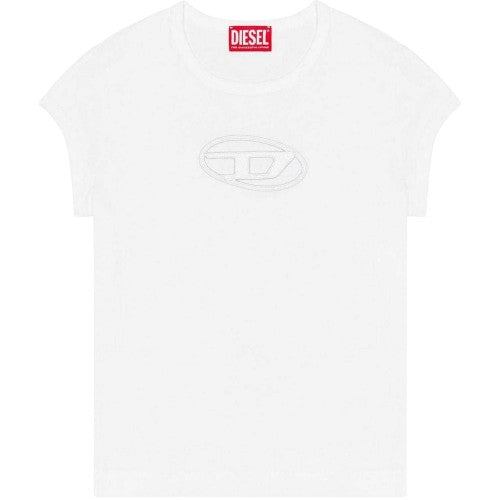 Front - Diesel Womens/Ladies T-Angie Oval Logo T-Shirt