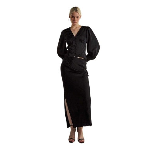 Front - Glamorous Womens/Ladies Ruched Satin Blouse