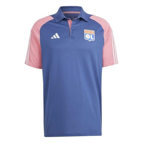 Front - Adidas Mens Tiro 23 Olympique Lyonnais Polo Shirt