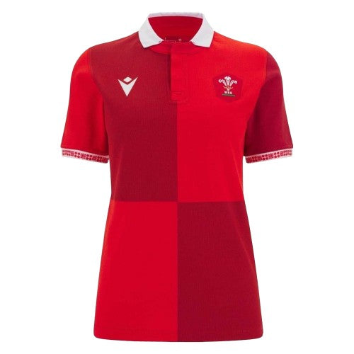 Front - Wales RU Womens/Ladies Macron Polo Shirt