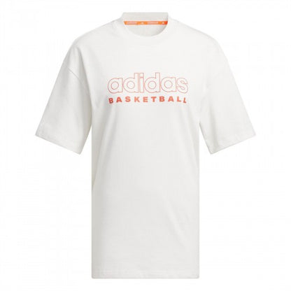 Front - Adidas Womens/Ladies Logo Basketball T-Shirt