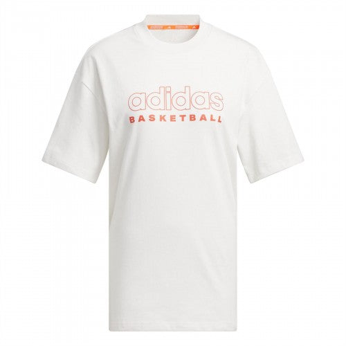 Front - Adidas Womens/Ladies Logo Basketball T-Shirt