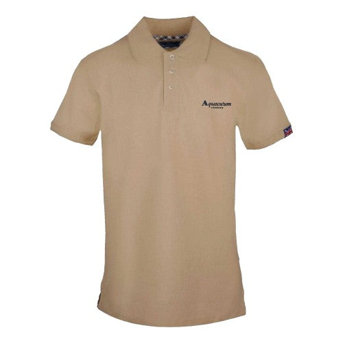 Front - Aquascutum Mens Union Jack Logo Polo Shirt