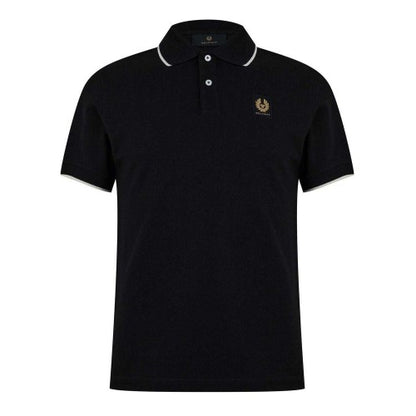 Front - Belstaff Mens Logo Tipped Short-Sleeved Polo Shirt