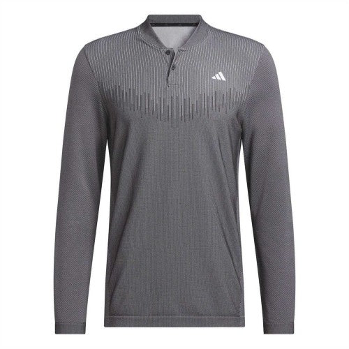 Front - Adidas Mens Ultimate365 Tour PrimeKnit Long-Sleeved Polo Shirt