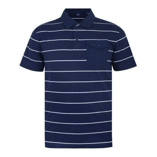 Front - Giorgio Mens Striped Pocket Polo Shirt