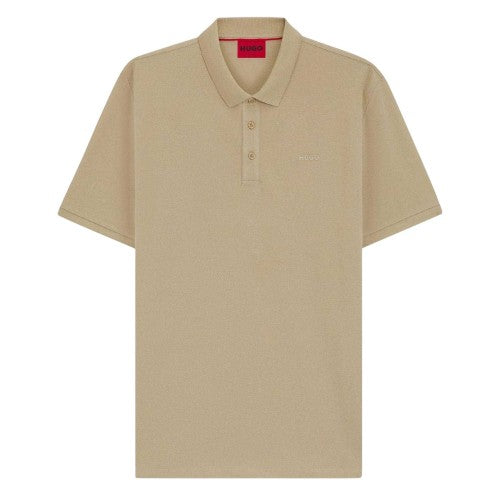 Front - Hugo Mens Logo Pique Polo Shirt
