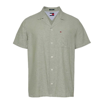 Front - Tommy Jeans Mens Logo Pocket Shirt