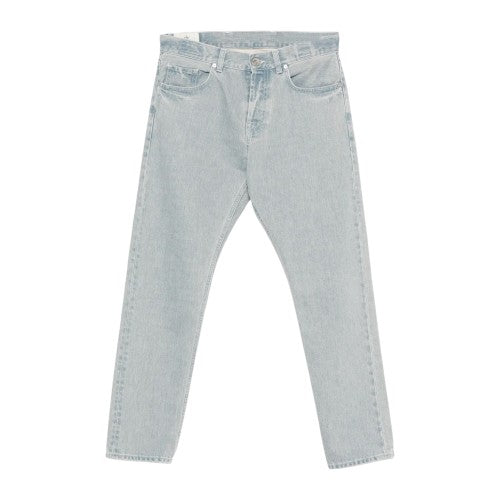 Front - Off White Womens/Ladies Light Wash Straight Jeans