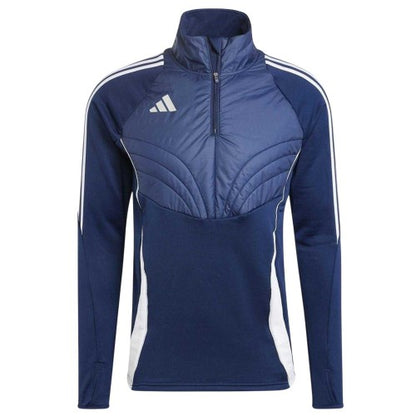 Front - Adidas Mens Tiro 24 Winterized Logo Quarter Zip Top