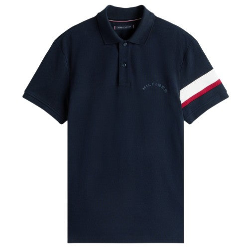 Front - Tommy Hilfiger Mens Contrast Striped Collared Polo Shirt